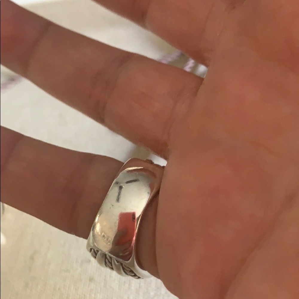 D Yurman Sterling Silver Crossover Wide Ring 6.5 - Picture 5 of 9